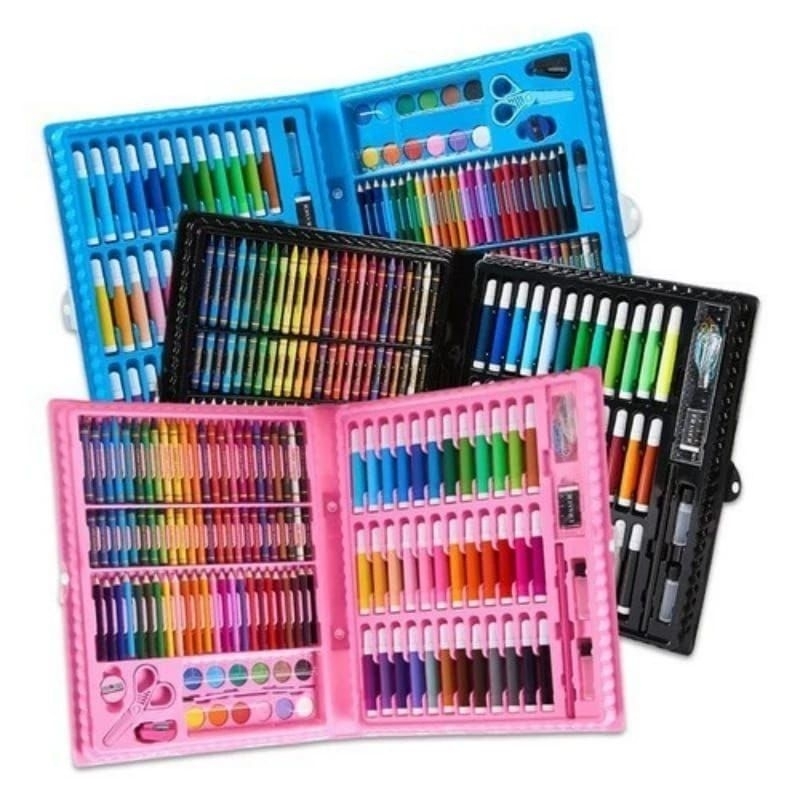 

Crayon Set 150 Pcs Pensil Warna Lengkap Alat Lukis Anak Crayon Anti Air.