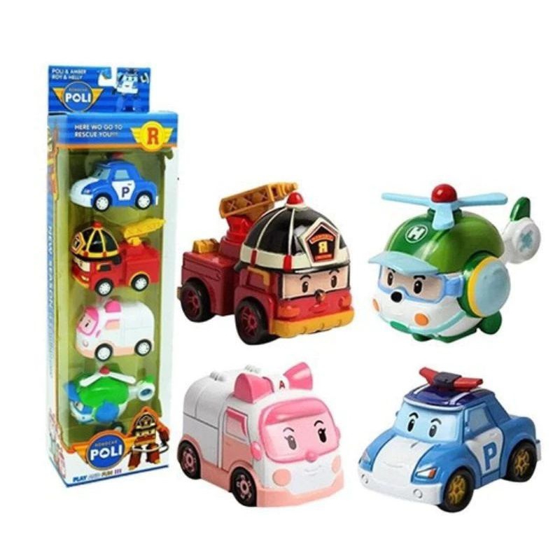 MAINAN ANAK ROBOO CAR POLII 4 PCS/ MAINAN ANAK ROBOO CAR POLII
