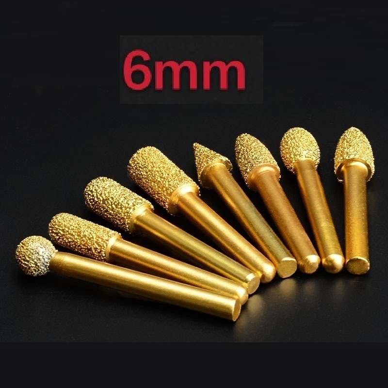 Mata Grafir Granit Marmer 6mm Bor Tuner Diamond Ukir Engraving CNC Batu Kaca Keramik Nisan Prasasti