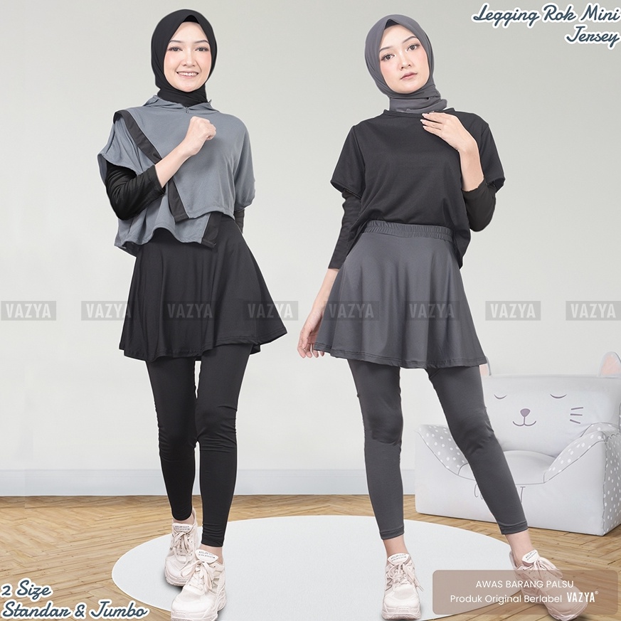 KODE W66F Legging Rok Sporty Mini Jersey  Outfit Olahraga  Outfit Olahraga Hijab  Outfit Olahraga Wa