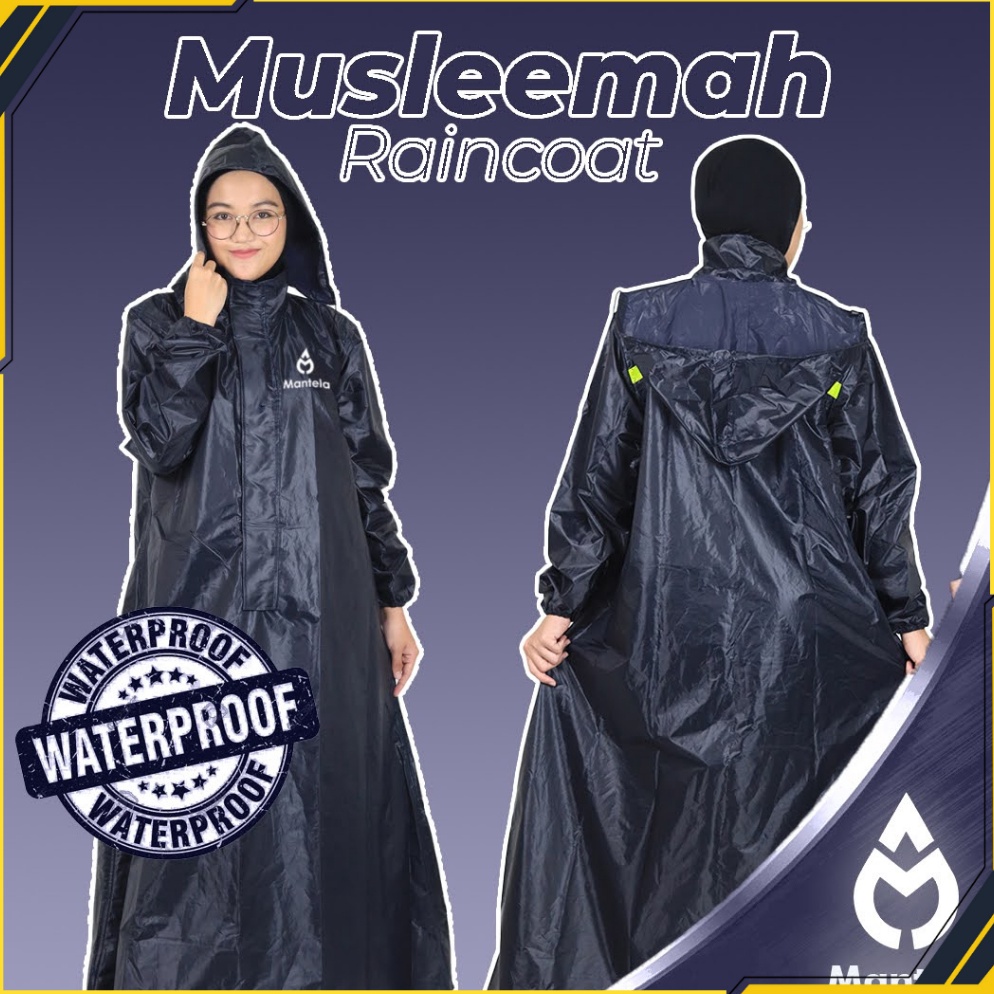 KODE M7T Jas Hujan ujan Mantel Mantol Wanita Cewek Perempuan Syari Gamis Muslimah Hijab Hijabers Rok