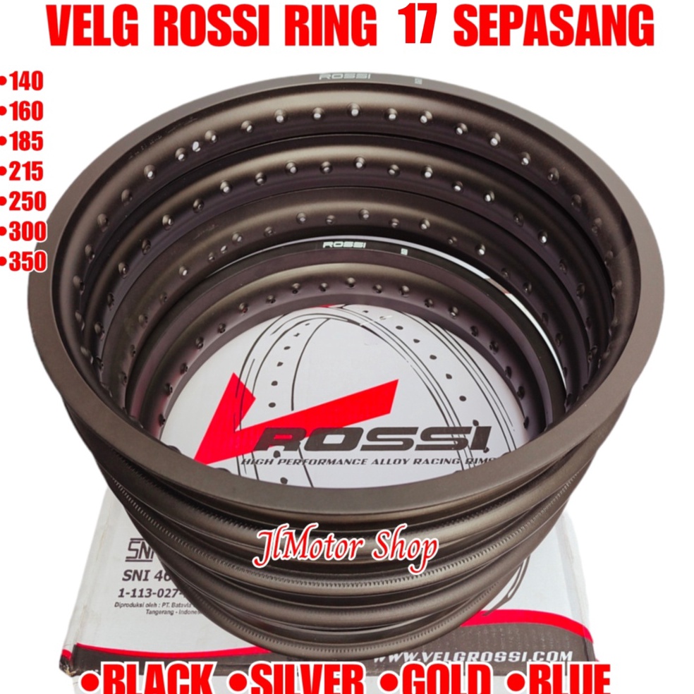MURAH MERIAH PELEK VELG ROSSI RING 17 14 14  14 16  16 185  185 215  215 25 HITAM GOLD SILVER EMAS H
