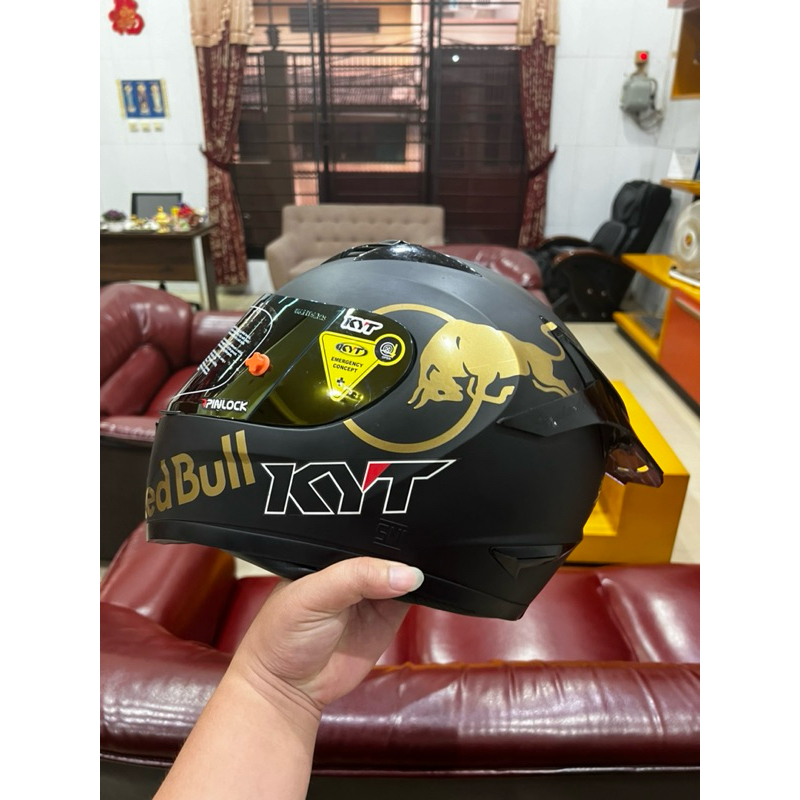 Helm Fullface KYT R10 Second Free Flat Visor Clear