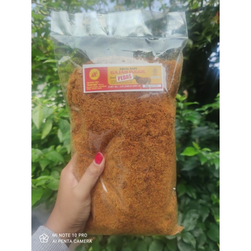 

Abon Sapi PEDAS Gajah Inggil Kemasan 1000gr / 1kg Asli Boyolali