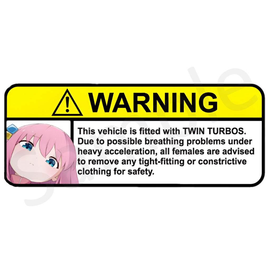 

Stiker Japan Girl JDM Bocchi The Rock Gotou Hitori Sticker Warning