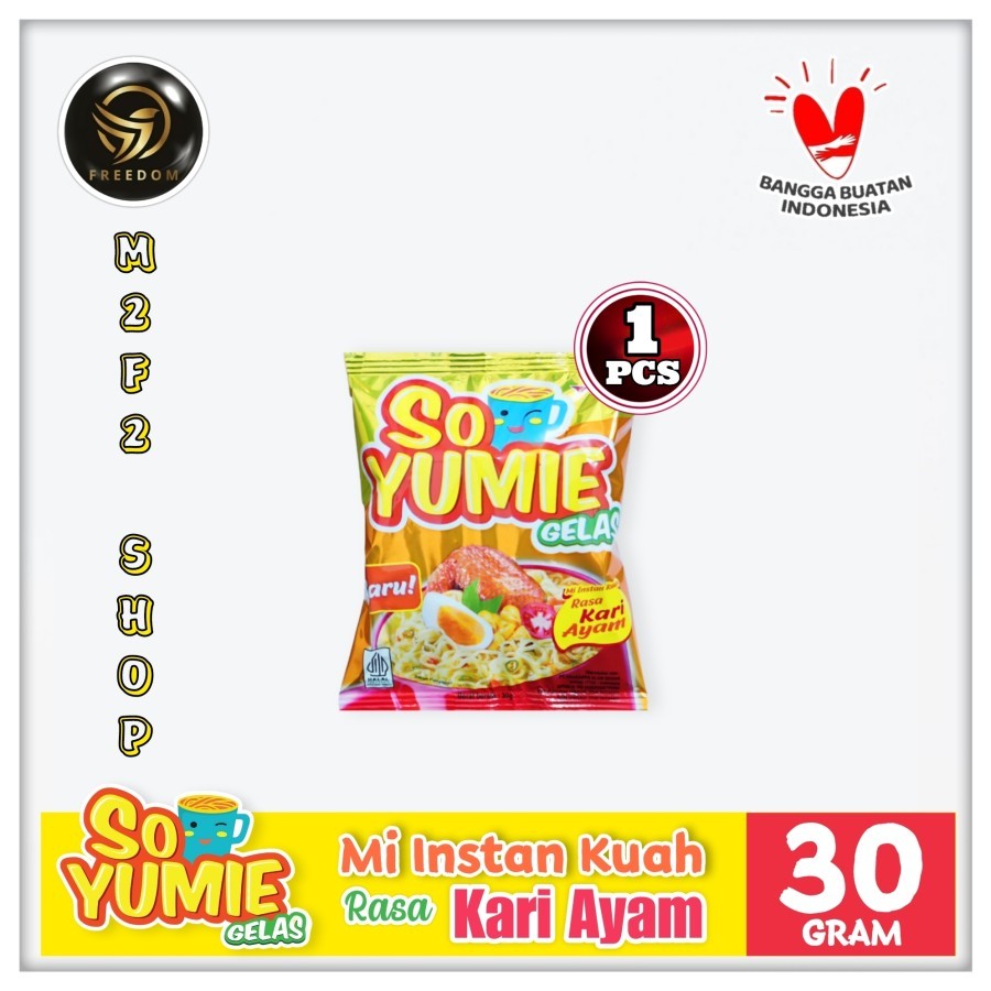 

Mie Gelas So Yumie Instant Kuah Kari Ayam Sachet - 30 gr (Kemasan Satauan)