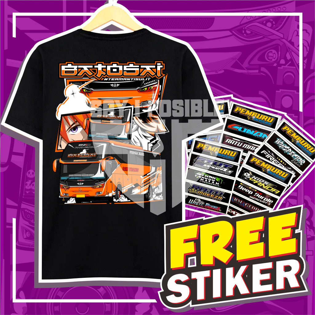 ( FREE STIKER ) KAOS BISMANIA SJM BATOSAI ANAK DAN DEWASA