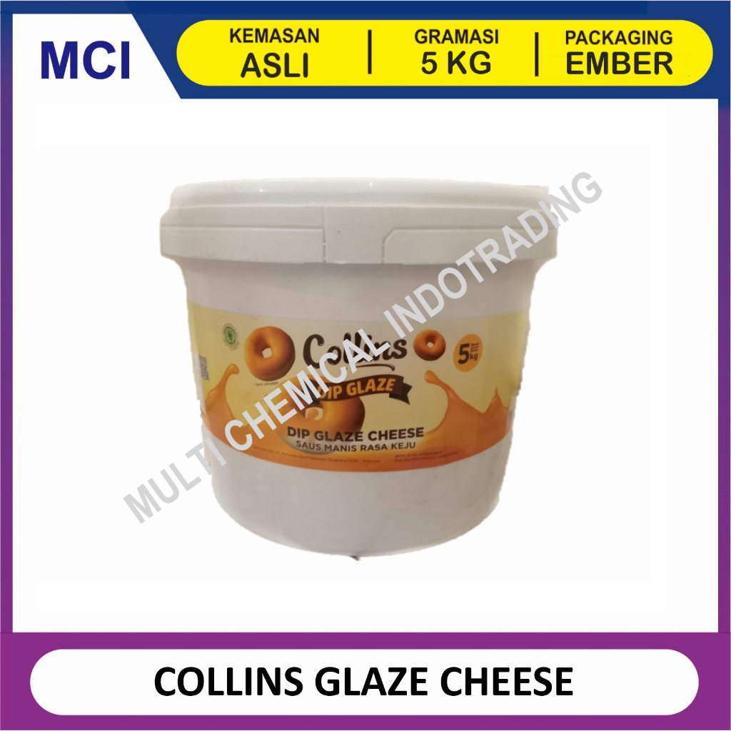 

COLLINS DIP GLAZE 5 KG - TOPPING DONAT PISANG NUGGET - CHEESE KEJU