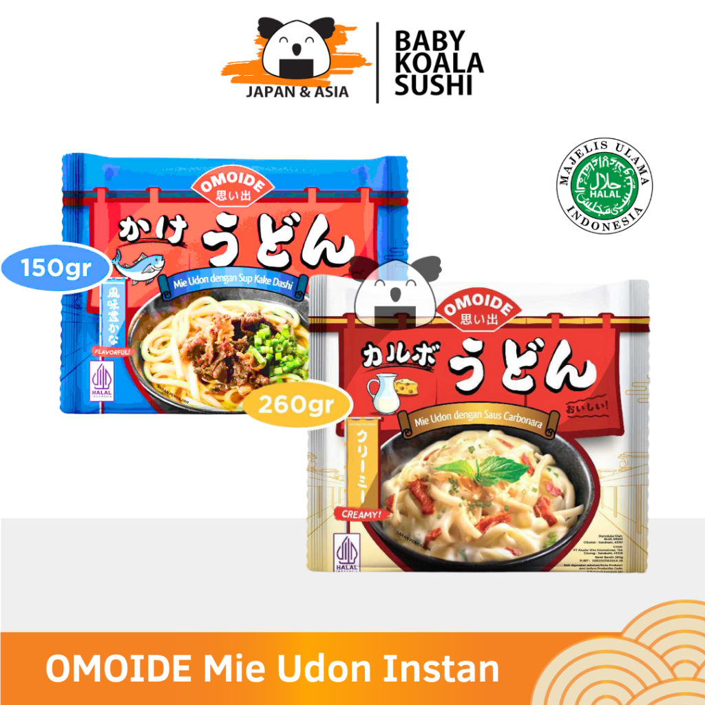

OMOIDE Kake Udon Instan 150 g Halal I Kuah Kake dashi Carbonara