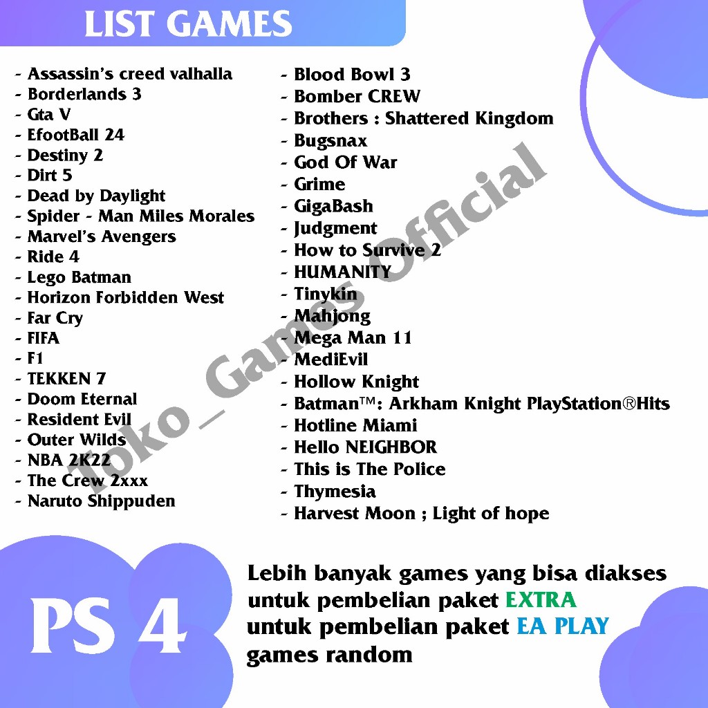 PS 4 [TOKO GAMES] TYPE FAT SONY + HDD 1 TB FULL GAME *EXTRA*-5