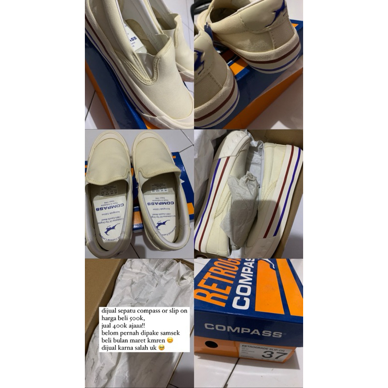 Sepatu Compass Slip On original