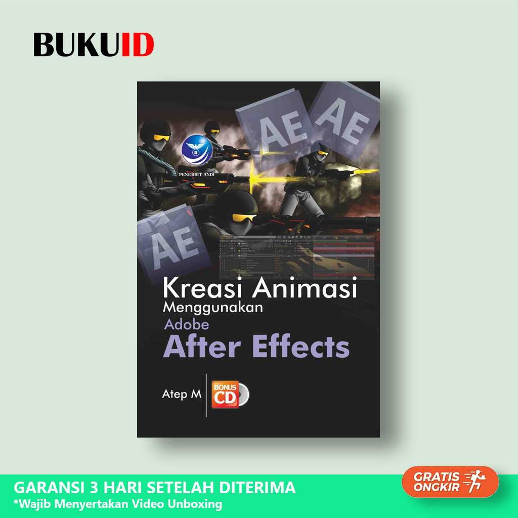 Buku Kreasi Animasi Menggunakan Adobe After Effect + cd - Original