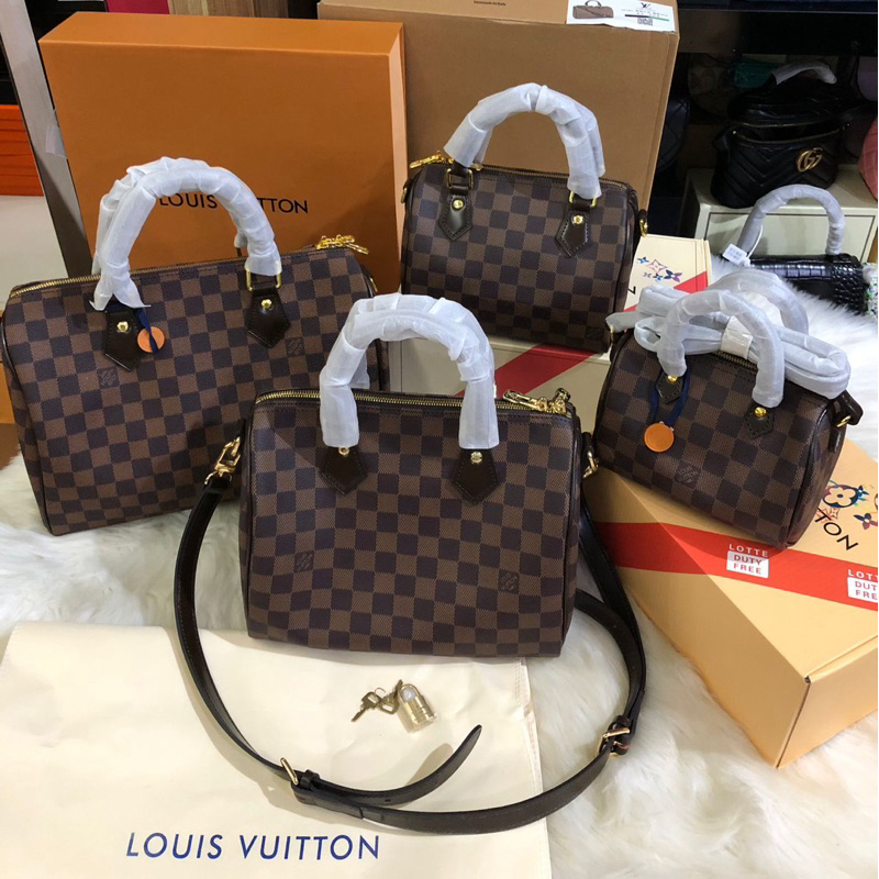 LV Speedy Bandouliere Damier with Box Magnet (Double Box)