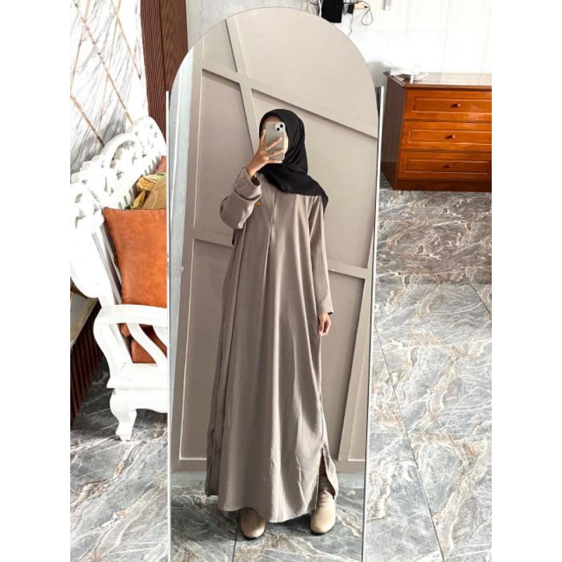 [BEST SELLER] Daily Polos Long Busui | Gamis Simple Abaya-4