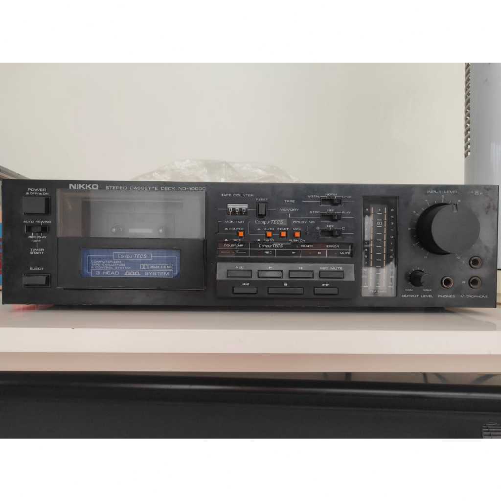 KOLEKSI VINTAGE MUSEUM NIKKO HIFI CASSETE TAPE-DECK 3-HEAD-AUTO-BIAS +DOLBY ND-1000C JEPANG COMPU-TE