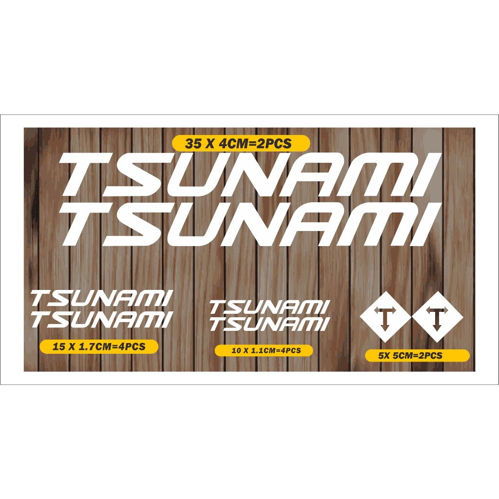 sticker cutting frame fixie tsunami sticker sepeda tsunami