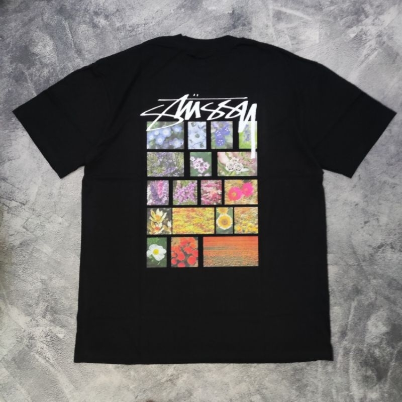 Kaos T-shirt Stussy Flower second bekas