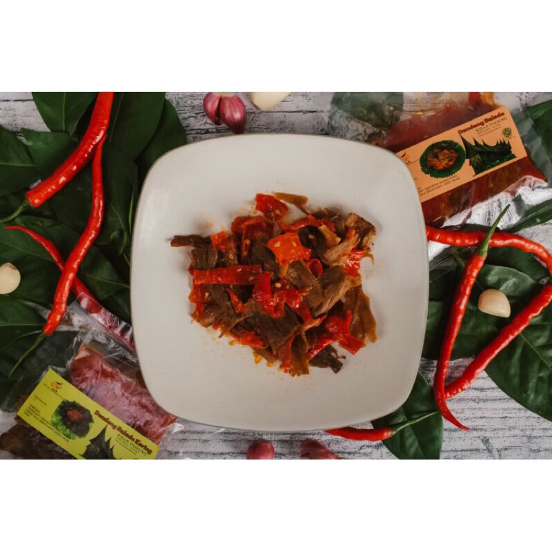 

dendeng balado kering khas padang merk qmi