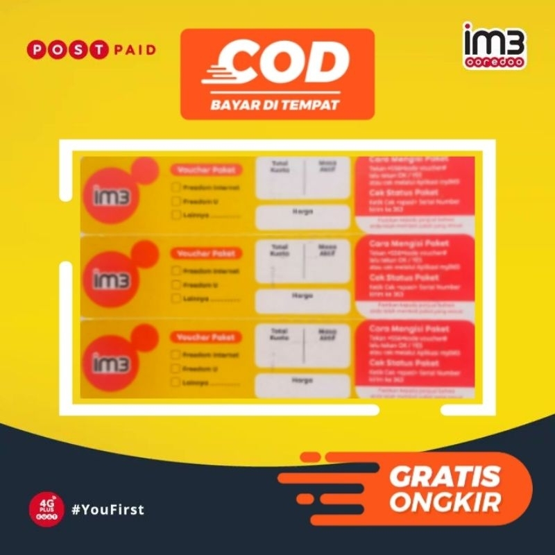 COD VOUCHER KOSONG INDOSAT 1 BOX TERLARIS BERLAKU NASIONAL