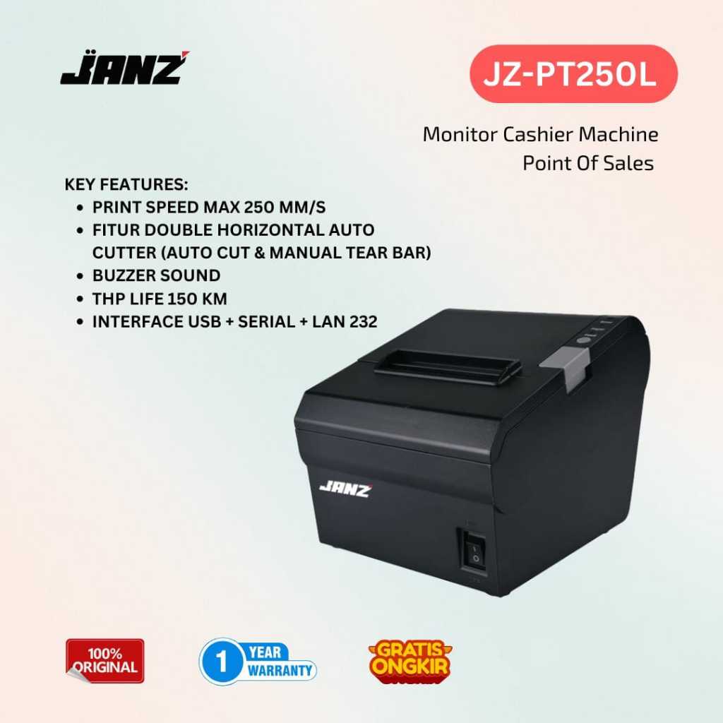 Janz PT250L Thermal Printer 80mm Multi Interface