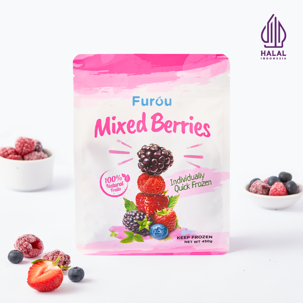 

FUROU Frozen Mixed Berries (IQF) | Buah Beri Beku | 450 gram