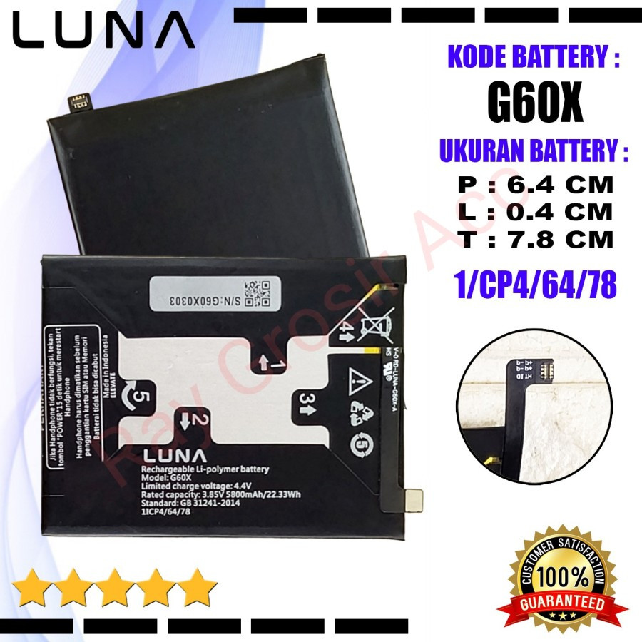 Baterai Original LUNA G60X X Prime XPRIME
