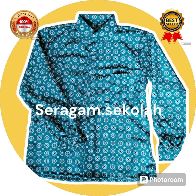 SERAGAM BATIK SEKOLAH KAPAS TOSCA/ BATIK SERAGAM SEKOLAH/ KEMEJA BATIK/ SERAGAM SEKOLAH/ BATIK SD SE
