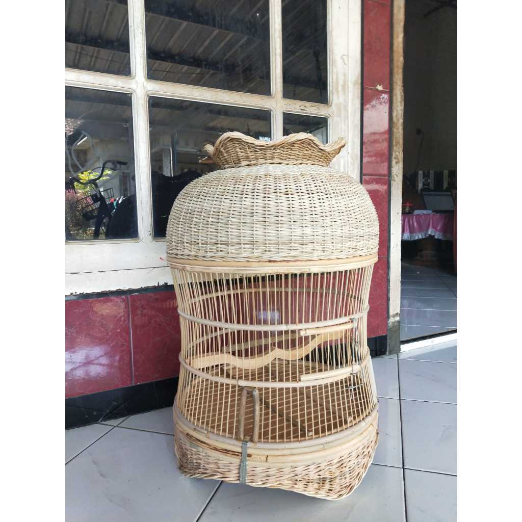 Sangkar Burung Perkutut Anyaman Rotan Tebok Anyaman Rotan Tebok Lepas Mandiri Sangkar