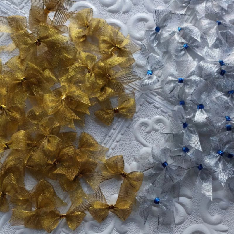 

Pita emas/perak | lebar pita 2 cm | 1 pack (50 pcs)
