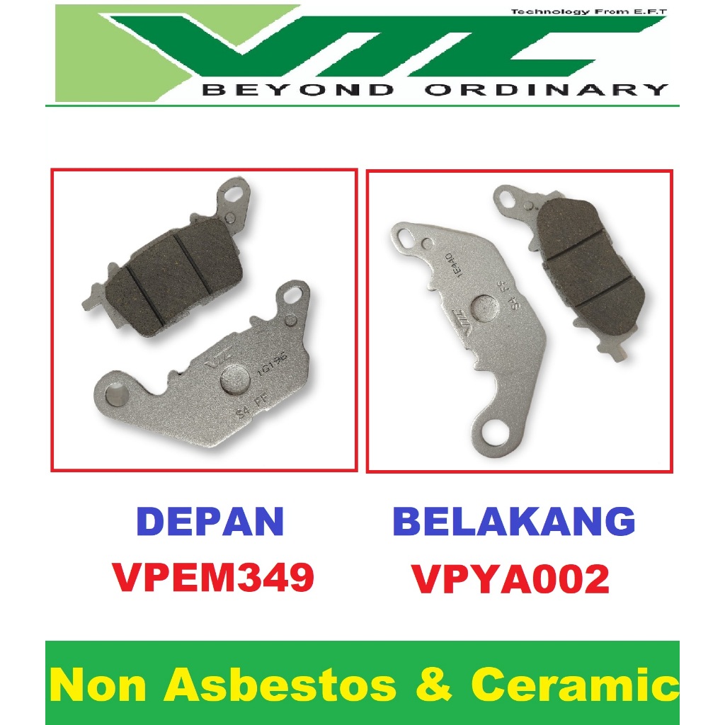 VTC paket kampas rem depan belakang Nmax 150 New Nmax 155 asli ori original