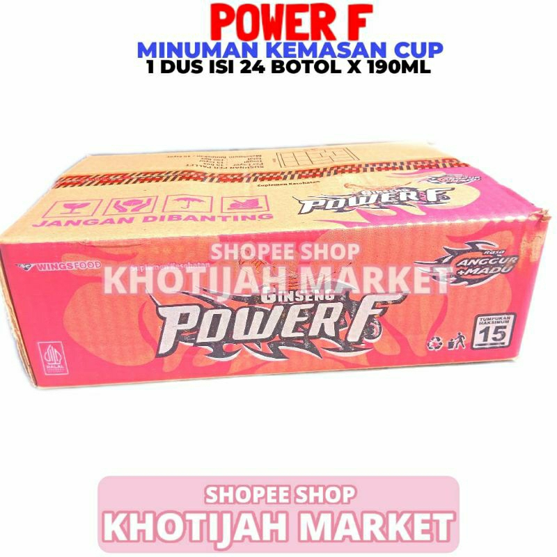 

Minuman Power F Ginseng Anggur 1 Karton Isi 24 Cup 190ML