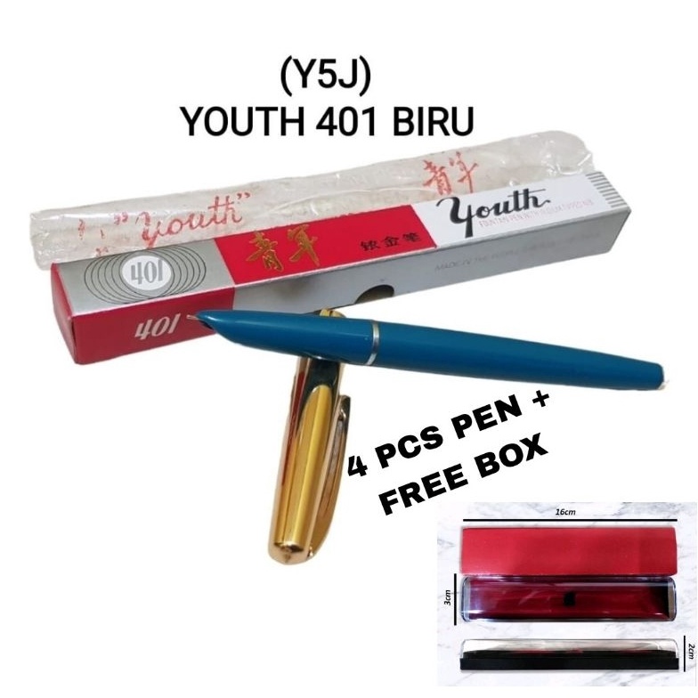 

Paket Grosir Fountain Pen Y5J FREE BOX Youth 41 Blue Pena Pulpen Tinta Isi Ulang ink KODE B5N3