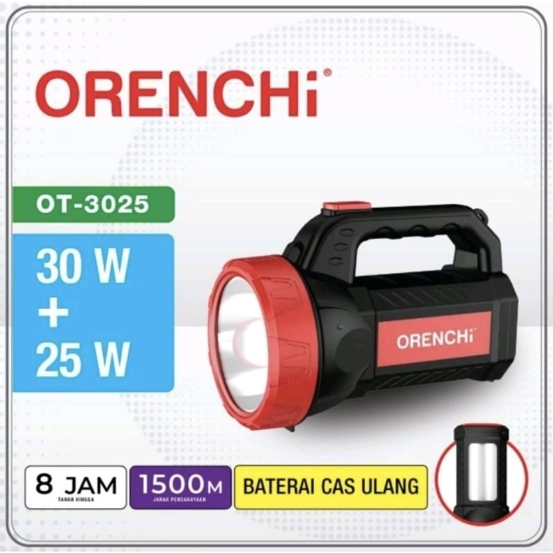 Orenchi Emergency Senter OT-3025 Tahan Lama Hingga 8jam