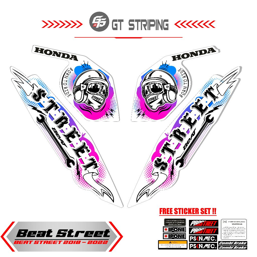 BEAT STREET MOTIF 5 / STKER STRIPING VARIASI MOTOR BEAT STREET / VARIASI BEAT / STKER BEAT / STRIPIN