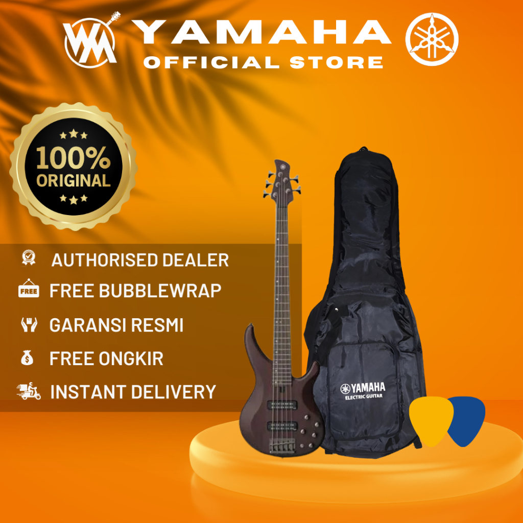 Yamaha TRBX505 Electric Bass /TRBX 505/ TRBX-505 Trans Brown + SOFTCASE & 2PICK