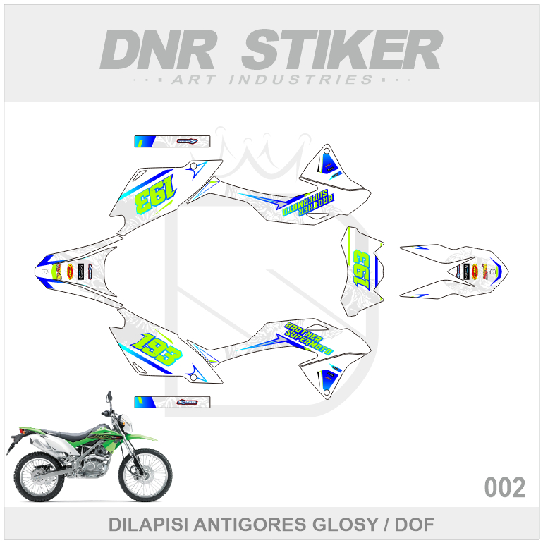 STIKER KLX 150 BF (002) STRIPPING KAWASAKI G/SE EXTREME 2016 2017 2018 2019 2020 2021 2022 DECAL DEK