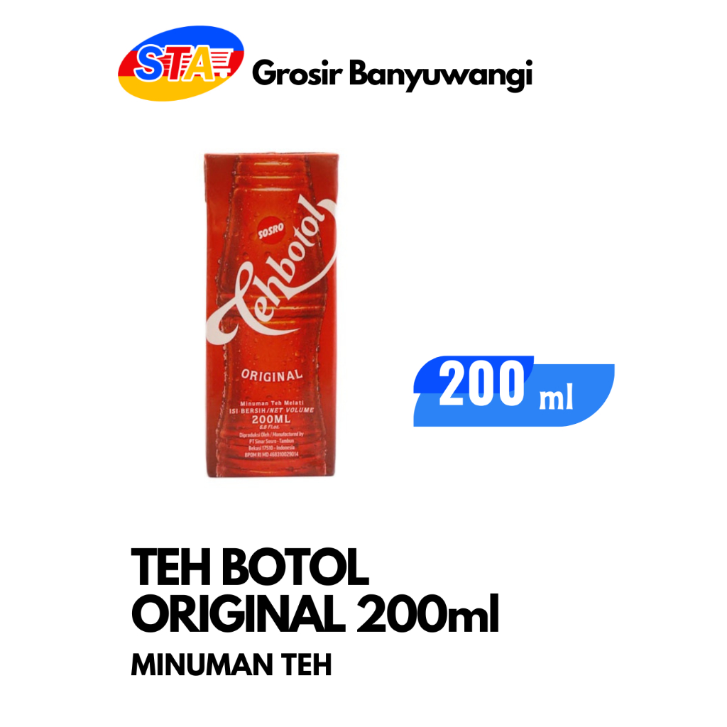 

TEH BOTOL SOSRO ORIGINAL 200ML | MINUMAN TEH KOTAK