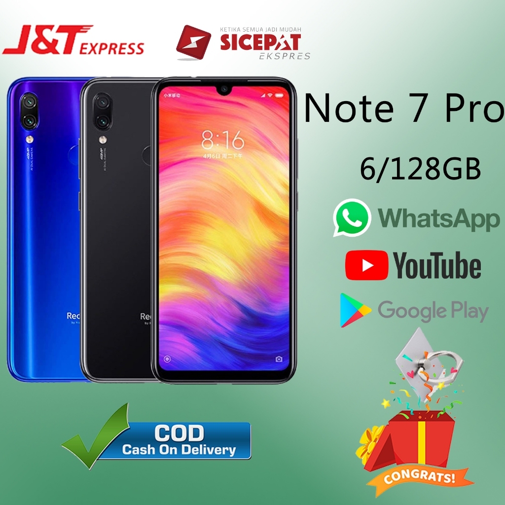 REDMI NOTE 7 RAM 6/128 GB GARANSI 1 TAHUN | XIAOMI NOTE 7 PRO