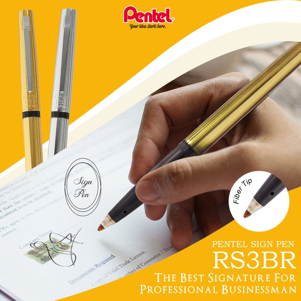 

Pentel RS3BR Sign Pen KODE E4U9