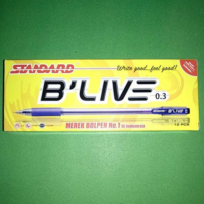 

Pulpen Standard BLive Isi 12 Kemasan pak KODE L4U6