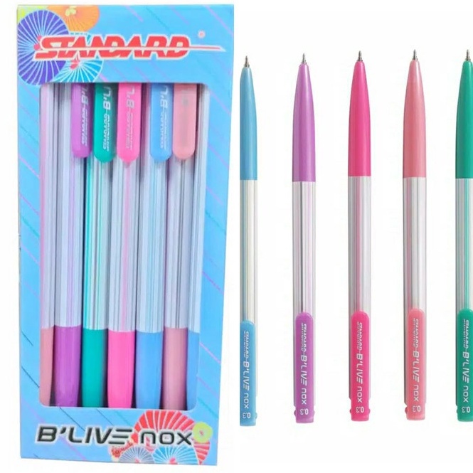 

1 PACK GEL PEN STANDARD BLIVE NOX 3 HITAM PULPEN STANDARD BLIVE NOX KODE P8J1