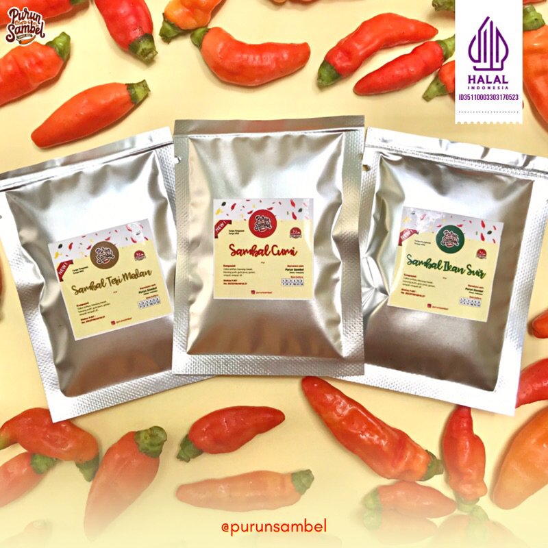 

Purun Sambel Cumi Sachet 20 gr Halal Sambal Teri Sambal Ikan Suir Sambal Homemade Sambal Terasi