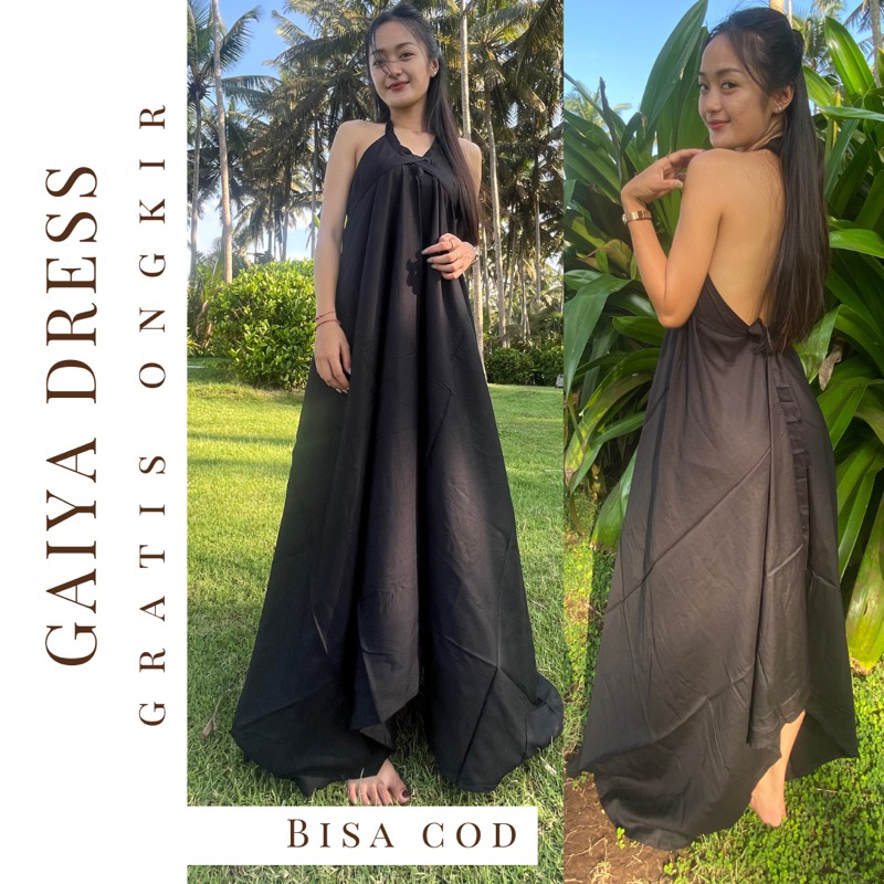 Dress Maxi Korea kekinian Dress Long Dress Long Dres Dress Ikat Dress Pantai Backless Dress