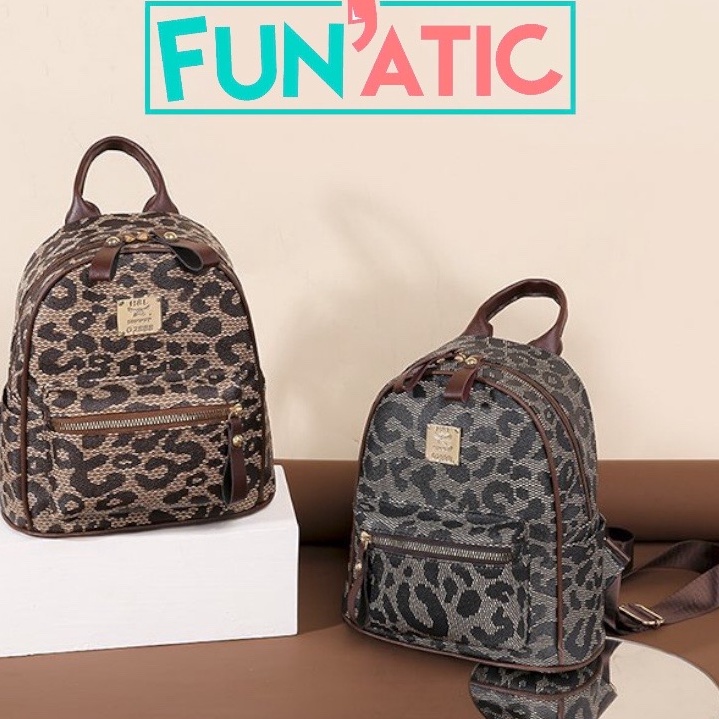 LANGSUNG ORDER Funatic Tas Ransel Leopard wanita Import Tas Gendong Fashion Korea Fa1125