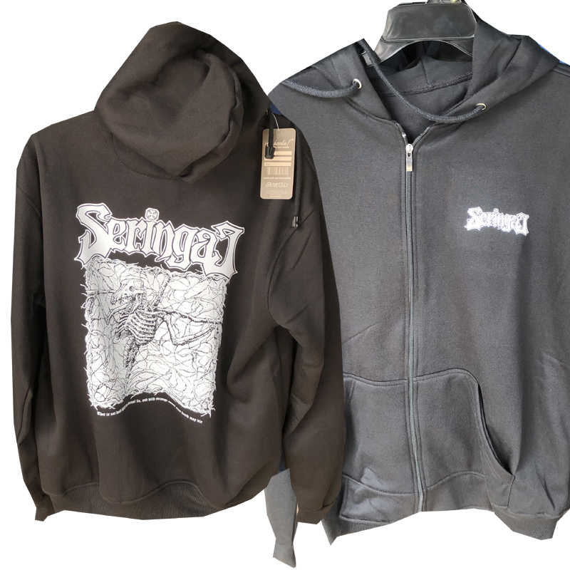 Jaket Hoodie Seringai Band Hoodie Ritsleting Bahan Cotton Fleece New Zipper Hoodie