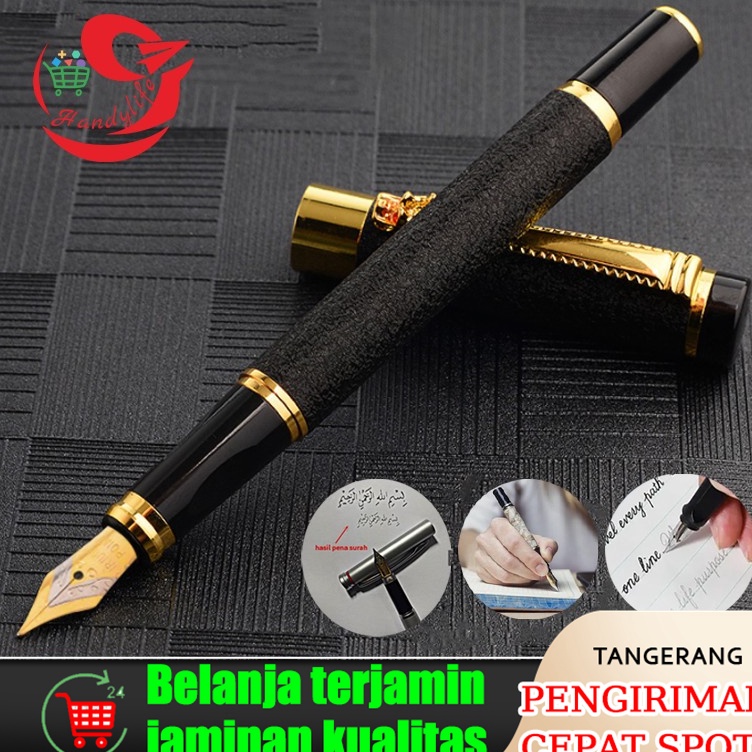 

Pena Kaligrafi Metal Pulpen kaligrafi InkRefill pena kalam Pen Kaligrafi Menulis Indah Calligraph Metal Nib 7mm KODE D2N5