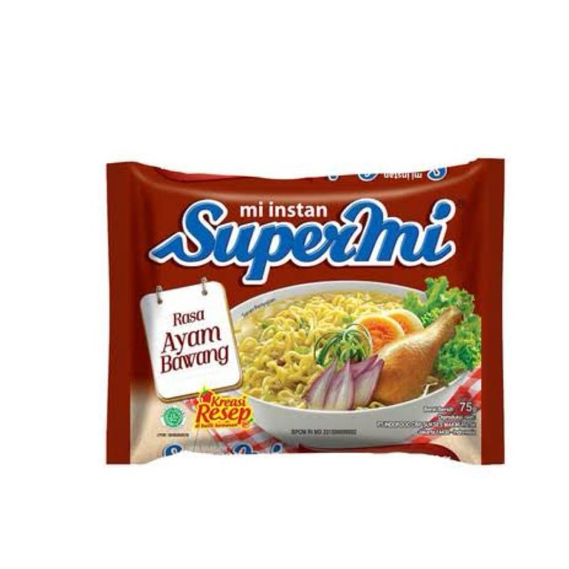 

Supermi ayam bawang kuah 70gram