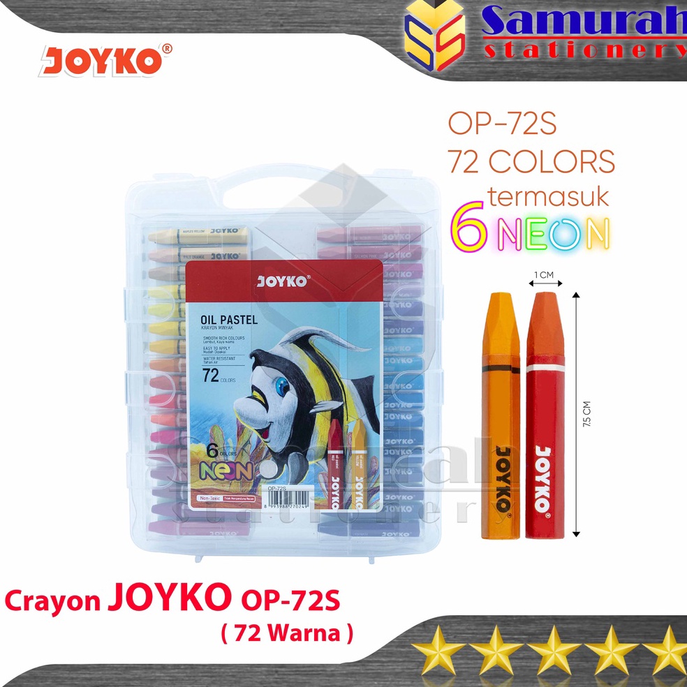 

Crayon Joyko OP72s Krayon Minyak isi 72 Warna Terlengkap Oil Pastel OP 72S For Drawing Water Resistant Non Toxic KODE Z3F7