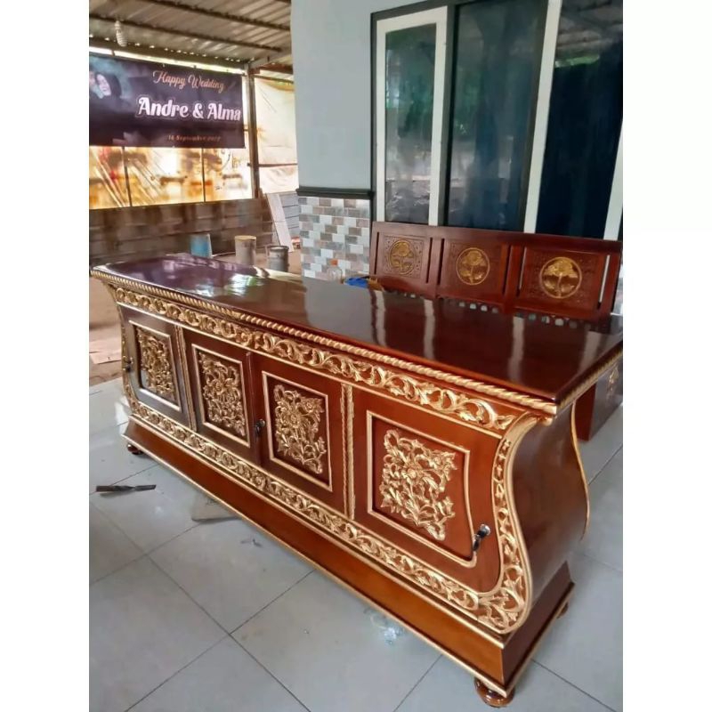 bufet tv kayu jati / bufet biola kayu jati / bufet kayu jati / meja tv kayu jati
