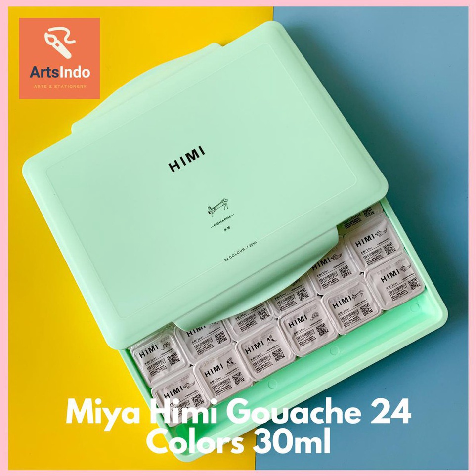 

Miya Himi Gouache Paint Cat Set 24 Colors x 3ml KODE H2A8